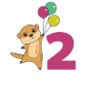 Meerkat second birthday balloons children