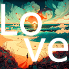 Love dazzling sunset