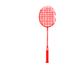 Patriotic badminton player