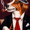 Hund mit Pfeiffe