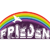PEACE LETTERING with rainbow