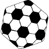 Sechseckiger Fußball oder Fußball Sechseck