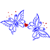 Papillons avec cœur