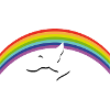 RAINBOW Regenbogen with peace dove