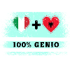Italia e Albania 100% bandiera genio