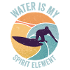 Vague d’eau Élément Ocean Surfer