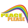 PEACE PLEASE with Rainbow
