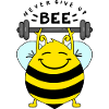 Bee - never give up