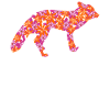 Renard avec des fleurs