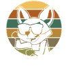 Fuchs mit Sonnenbrille retro Füchse