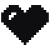 Pixelated heart