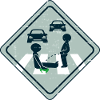 Climate activist road gluing