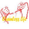 Hände mit Kette Schrift Gelb