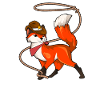 Cartoon Cowboy Fox