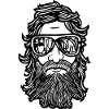 Cool hipster Jesus design