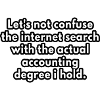 actual acounting degree i hold