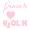 Violon Violoniste Fille Peace Love