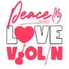 Violon Violoniste Fille Peace Love