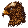 Imperial Eagle Head Cartoon Illustration