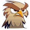 Funny Eagle Head Cartoon Illustration