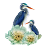 The elegant crane with flowers
