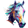 Beautiful horsehead mosaic design