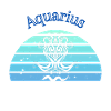 Retro-Logo astrologisches Zeichen "Wassermann"