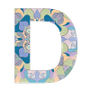 Letter D in mandala