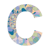 Letter C in mandala