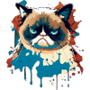 Portrait Chat en peinture