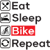 Mangiare, dormire, andare in bicicletta, ripetere la maglietta