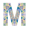 Letter M in mandala