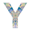 Letter Y in mandala