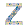 Letter Z in mandala
