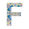 Letter F in mandala