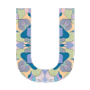 Letter U in mandala