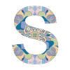 Letter S in mandala