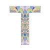 Letter T in mandala