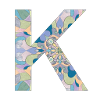 Letter K in mandala