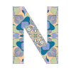 Lettre N en mandala