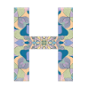 Letter H in mandala