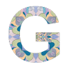 Letter G in mandala