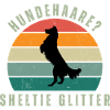 Sheltie Glitter Retro Sunset