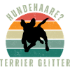 Terrier Glitter Retro Sunset