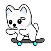 Dog on a Skateboard
