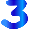 3 years birthday blue