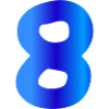 8 years birthday blue