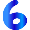 6 years birthday blue