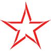 Two-tone star red white