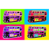 London Pop Art Rainbow Bus